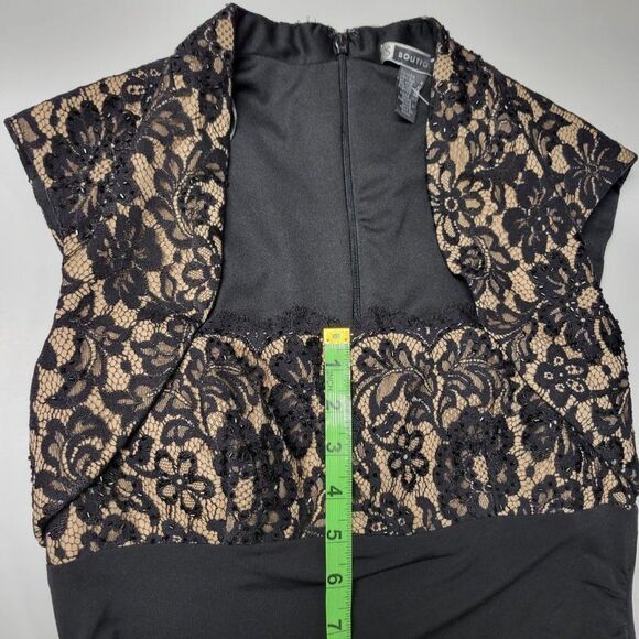 Black and Gold Evening Formal Gown Maxi Dress with Lace Overlay Size 12, Size 4 - Picture 13 of 13